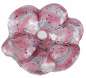Preview: Zauberhafter Gartenstecker Glasblume rosa mit blau-weißen Streifen ca. 100 cm - Gartendekoration